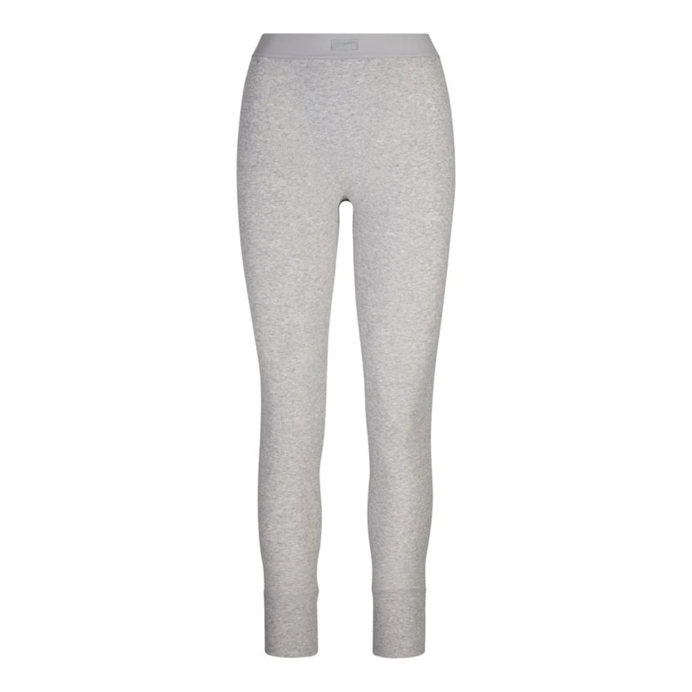 Skims cotton rib legging in light heather grey